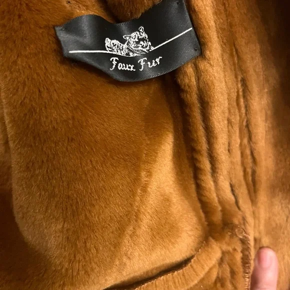 Rachel Zoe Brown Suede fur Coat Size M - Picture 11 of 16
